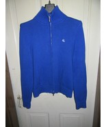 Lauren Ralph Lauren Blue Zip Front Ladies Cardigan Sweater-Size S - $20.44 CAD