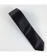 Edi Men&#39;s Black Satin Microfiber Handmade Tie 58&quot; x 2.50&quot; Used - £11.20 GBP