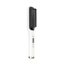 Hair Straightener Brush Electric Hair Curler With Adjustable Temperature - £25.14 GBP