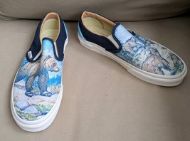 Vans Slip On Shoes Cali Tapestry Forest Bears Skate Sneakers Men&#39;s 6.5 W... - $940.55 MXN