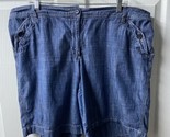 Just My Size Blue Chambray Shorts Womens Plus Size 20W High Rise 9 inch ... - $13.74