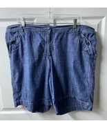 Just My Size Blue Chambray Shorts Womens Plus Size 20W High Rise 9 inch ... - £10.85 GBP