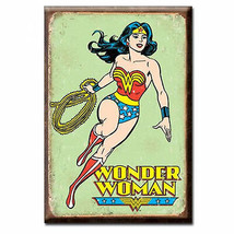 Wonder Woman 2x3 Retro Magnet Green - $10.98