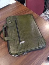 Men&#39;s Genuine leather laptop bag handmade croco print messenger bag sling belt - £152.81 GBP