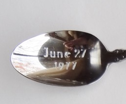 Collector Souvenir Spoon June 27 1977 Birthdate Anniversary - £2.38 GBP