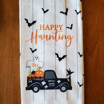 Halloween Kitchen Set 3pc, Towel Oven Mitt Potholder, Happy Haunting, Ghost Bats image 2