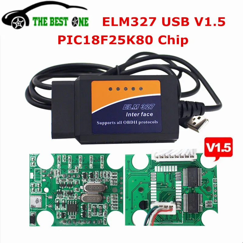 Best PIC18F25K80 Chip ELM327 USB V1.5 Diagnostic Scanner Auto Code Reader For Mo - £55.66 GBP