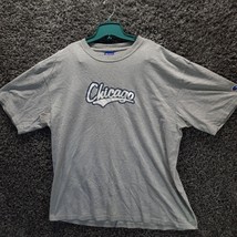 Vintage Champion Chicago T Shirt Men 2XL XXL Gray Crew Short Sleeve 90s Top - £18.06 GBP