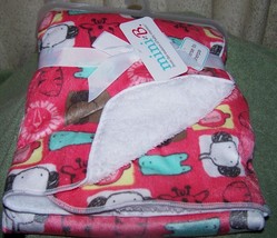 Just for Baby Coral Blanket with Animals Print 30&quot; x 40&quot; NWT - £10.40 GBP