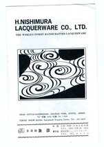 H Nishimura Lacquerware Company Brochure &amp; Receipt 1970 Kyoto Japan - $24.82