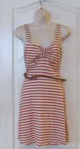 Lily Rose Striped Belted Fit &amp; Flare Dress Women&#39;s JR Sz. L NWT MSRP$36 - $365.67 MXN