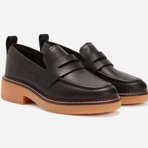 EVERLANE The Gum Sole Leather Penny Loafer in Black Size 7 - £64.77 GBP