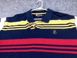CRL Chaps Polo Shirt Mens XXL stripes Golf Tennis Color - $12.86