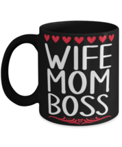 Wife, Mom, Boss, black Coffee Mug, Coffee Cup 11oz. Model 60044  - £19.58 GBP