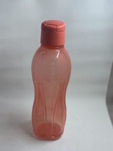 Tupperware Water Bottle 16 ounce Tumbler ~ Screw Top Seal ~ Orange/Peach - $6.88