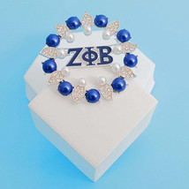 Brooch Blue White Zeta Pearl Pin for Women - $800.64 MXN