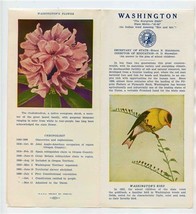 State of Washington Flag Song Bird History Brochure &amp; Music 1930&#39;s - $37.62