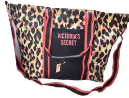VS Victoria&#39;s Secret Wild Leopard Hot Pink Black 2019 Weekender Tote Bag Purse - £14.61 GBP
