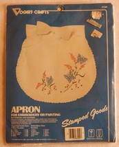 NEW Vogart Crafts Embroidery (OR Paint) Kit Apron Butterflies &amp; Flowers ... - $17.99