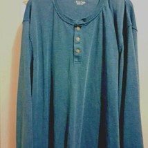 Mens Croft&amp;Barrow 3 Button Pullover long sleeve Shirt  size 3XB Easy care - $14.84