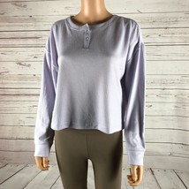 JENNI Soft &amp; Cozy Ribbed Henley Lounge Top or Pajama Top, Lilac NWT XL - £7.50 GBP