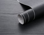 Arthome Black Wood Contact Paper Peel And Stick Self-Adhesive Wallpaper, - £25.14 GBP