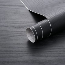 Arthome Black Wood Contact Paper Peel And Stick Self-Adhesive Wallpaper, - £25.14 GBP