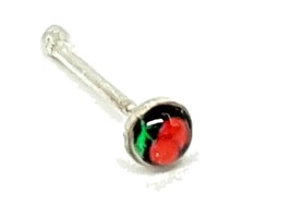 Nose Stud Cherry Top 2.5mm  22g (0.6mm) 925 Sterling Silver 6mm Post Pin Stud - £3.54 GBP