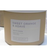 SWEET ORANGE &amp; AGAVE Bath &amp; Body Works 3 Wick Candle   14.5OZ   Brand New - £20.22 GBP