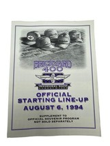1994 Brickyard 400 Official Starting Line Up Indy NASCAR Supplement To Program - £6.38 GBP