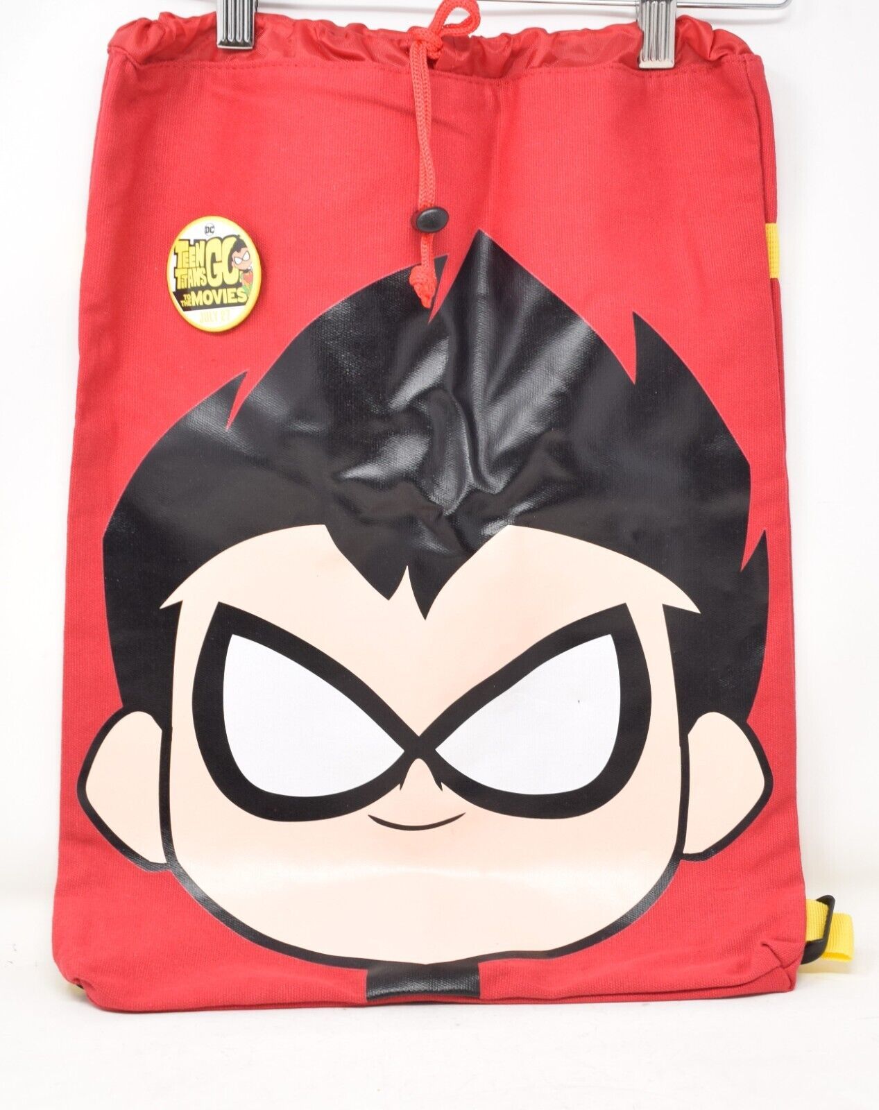 Primary image for Teen Titans Go To the Movies Backpack w/Yellow Pin 13 x 18