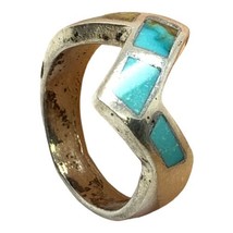 925 sterling silver turquoise ring Size 5 - £37.52 GBP