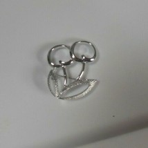 Vintage Signed Sarah Coventry Silver-tone Cherries Brooch - $20.31 CAD