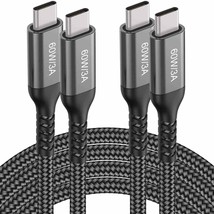 Usb-C To Usb-C Cable (15Ft 2Pack 60W),Long Cable,Fast Charging Cord For ... - £24.98 GBP