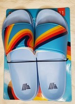 Aldi Men&#39;s Light Blue Aqua Sliders Sandals Flip-Flops Size 11 New with Tags - £15.68 GBP