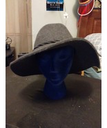 Kathy Jeanne 100% Gray Wool Felt Hat Ribbon Bow Women’s Hat - $21.77