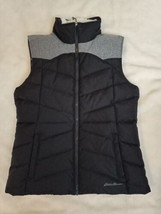 Eddie Bauer Black And Gray Sherpa-lined and down filled Women&#39;s Vest siz... - $29.99