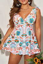 Floral Push Up Swimdress with Shorts - £24.04 GBP