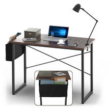Modern Computer Desk 40&quot; Study Writing Table Workstation with Storage Ba... - $91.65
