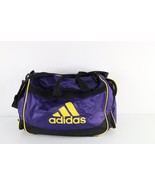 Vintage 90s Adidas Distressed Spell Out Big Logo Handled Duffel Bag Gym Bag - $49.45