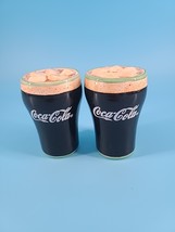 Vintage Coca Cola Soda Glass Salt and Pepper Shaker Ceramic  - $12.00