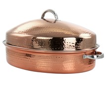 Gibson Home Radiance 17.5 Inch Stainless Steel Copper Plated Oval Roaster with L - €95,94 EUR