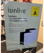 Isinlive Filter A 115115 2 True HEPA &amp; 8 Carbon Filters For 6300 5300 C5... - $553.62 MXN