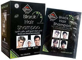 Black Hair Shampoo Instant Colour 25ml - 10 Sachets Lasts for 4 weeks - $20.00