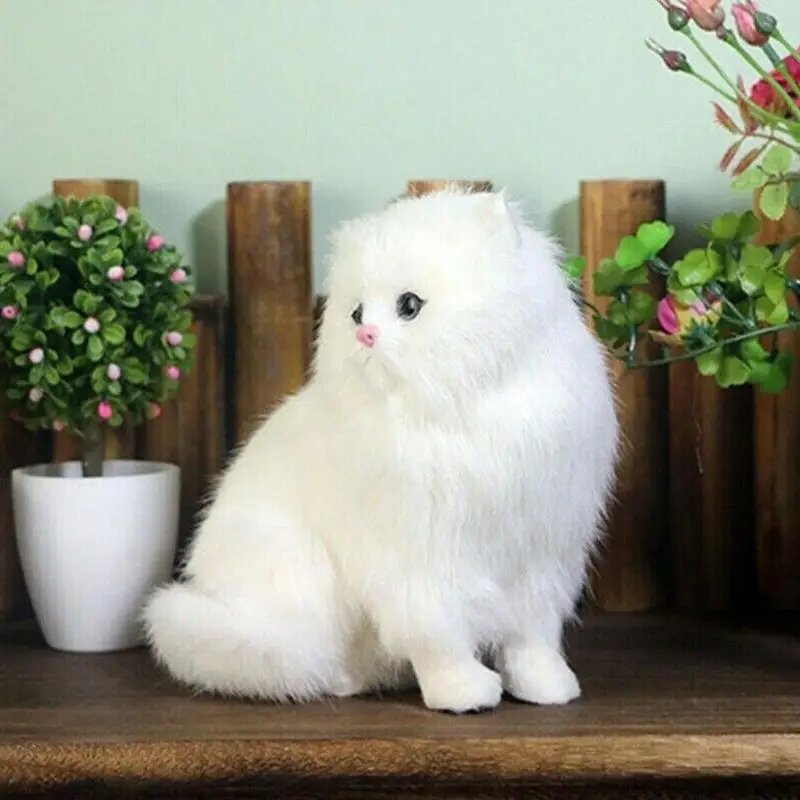 Sian cat toy animal model cute persian cat plush gift decoration desktop toy children s thumb200