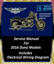 2016 Harley Davidson Dyna Models Workshop Service Repair Maintenance Manual - $22.95