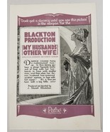1919 Magazine Silent Movie Ad &quot;My Husband&#39;s Other Wife&quot;S. Breamer,Robert... - £21.22 GBP