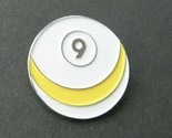 POOL 9 BALL BILLIARDS NOVELTY LAPEL PIN BADGE 1 INCH - $5.64