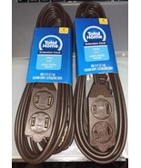 2PC 9FT Brown Vinyl Extension Cord, 3 Outlets Indoor Total Home Safety G... - $292.39 MXN