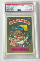 1985 Topps OS1 Garbage Pail Kids 1st Series 1 SICKY VICKY 21b Matte Card PSA 8 - £84.32 GBP